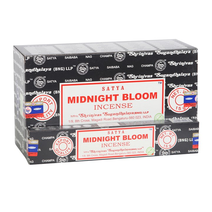 Satya Midnight Bloom Incense Sticks Pack Of 120 Black/White One Size - Image 2