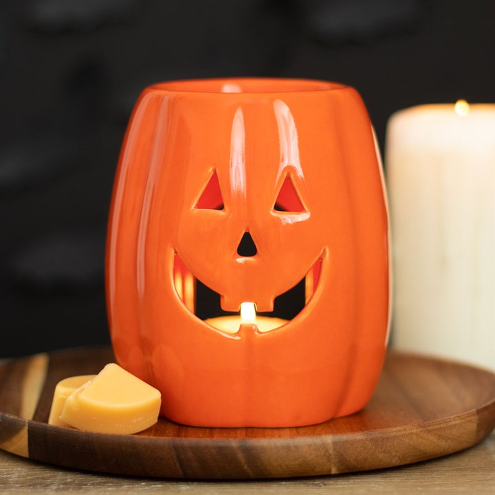 Jack-o-Lantern Oil Burner & Wax Warmer, Fun Novelty Pumpkin Halloween Decoration