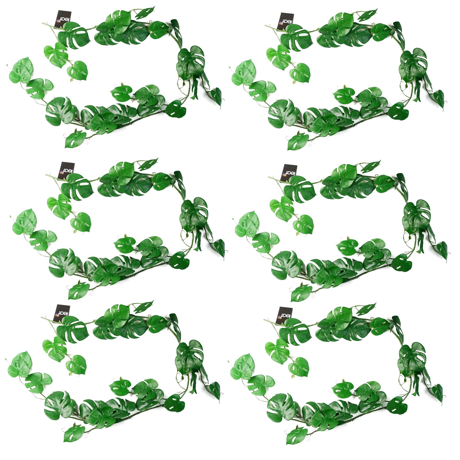 Leaf Trailing Monstera Artificial Plant 6ft Green - Image 2