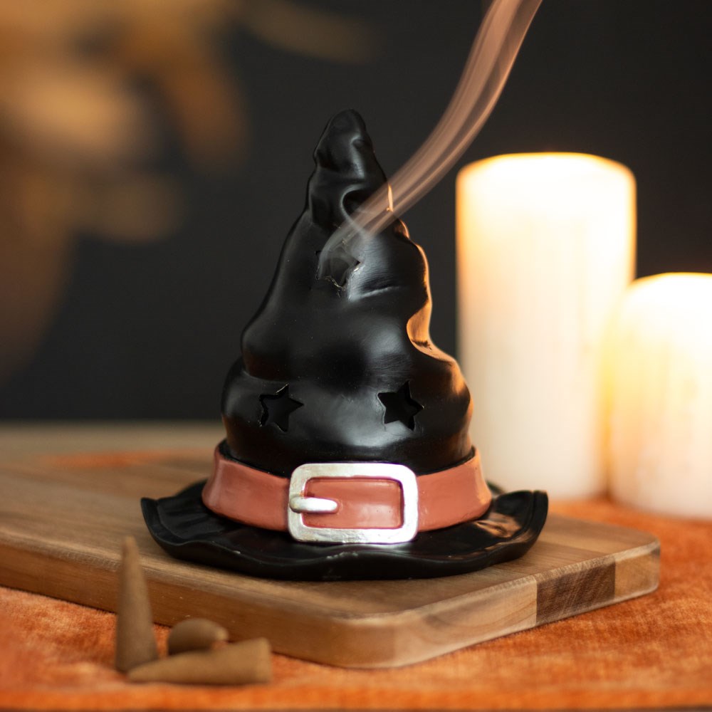 Witch Hat Incense Cone Burner | Novelty Halloween / Pagan Gift, Decoration